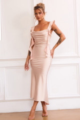 Arabella Midi Dress - Champagne | Sage and Paige AUS.