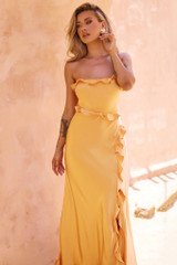 Frill All Up Maxi Dress - Sunset | Sage and Paige AUS.