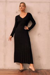 Flutter By Me Knit Maxi Dress - Black | Sage and Paige AUS.