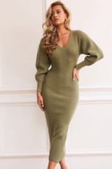 Reggie Knit Midi Dress - Moss | Sage and Paige AUS.