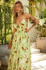 Lira Maxi Dress - Green Multi | Sage and Paige AUS.