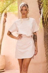 City Sunlight Mini Dress - Stone | Sage and Paige AUS.