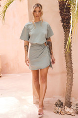 City Sunlight Mini Dress - Sage | Sage and Paige AUS.