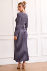 Flutter By Me Knit Maxi Dress - Blue Flutter By Me Knit Maxi Dress - Blue