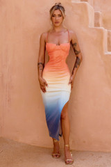 So Lively Midi Dress - Orange Multi | Sage and Paige AUS. So Lively Midi Dress - Orange Multi | Sage and Paige AUS.