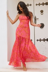 Carnival Colors Maxi Dress - Red | Sage and Paige AUS.