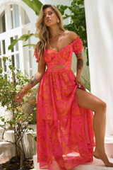 Sunset Serenade Maxi Dress - Pink Multi | Sage and Paige AUS.