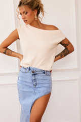 Dance In The Sun Knit Top - Beige | Sage and Paige AUS. Dance In The Sun Knit Top - Beige | Sage and Paige AUS.