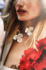 Petals of Light Earrings - White Petals of Light Earrings - White