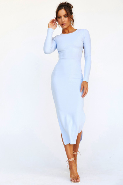Blessed Midi Dress - Steel Blue | Sage and Paige AUS.