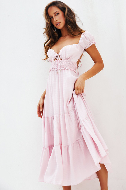 Bohemian Dreams Maxi Dress - Blush | Sage and Paige AUS. Bohemian Dreams Maxi Dress - Blush | Sage and Paige AUS.