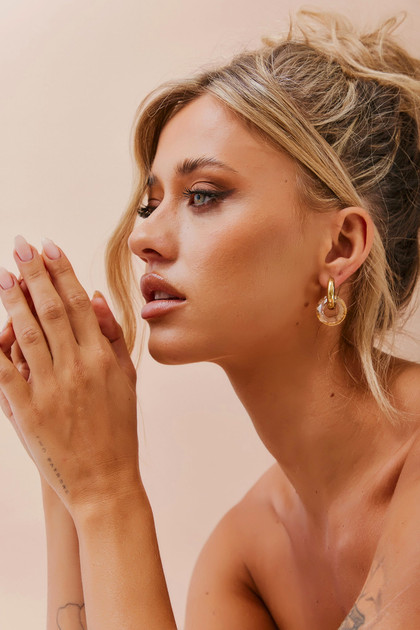 Premiere Sparkle Earrings - Rose Gold | Sage and Paige AUS.