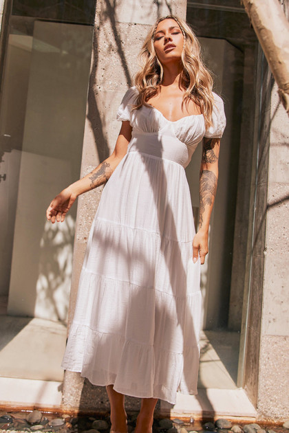 Sweetest Tea Maxi Dress - White | Sage and Paige AUS.