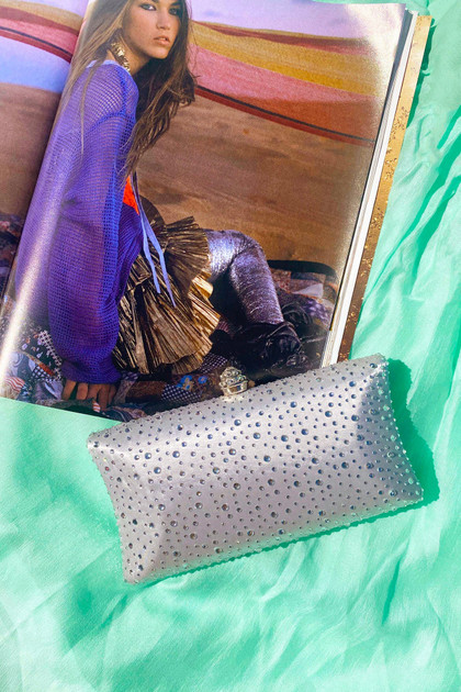 Lenora Clutch Bag - Silver | Sage and Paige AUS. Lenora Clutch Bag - Silver | Sage and Paige AUS.