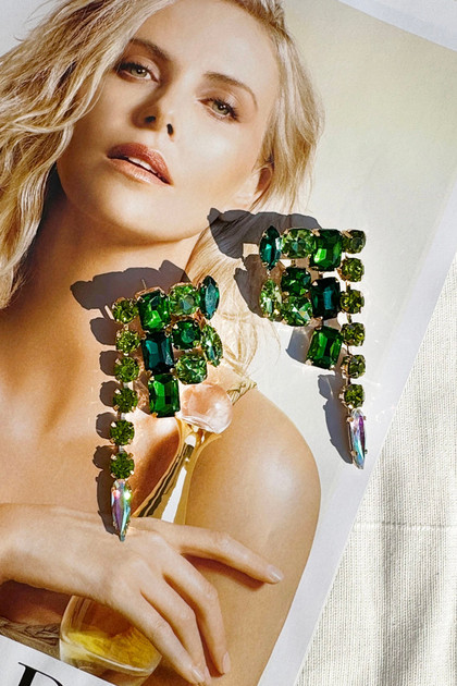 Tropics Earrings - Green | Sage and Paige AUS. Tropics Earrings - Green | Sage and Paige AUS.