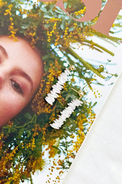On Repeat Earrings - White | Sage and Paige AUS.