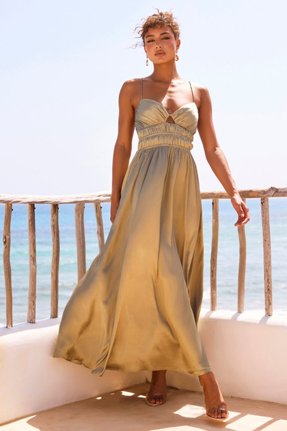Way To You Maxi Dress - Olive | Sage and Paige AUS.
