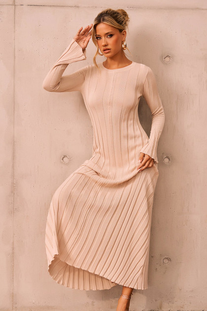 Astoria Knit Maxi Dress - Beige Astoria Knit Maxi Dress - Beige