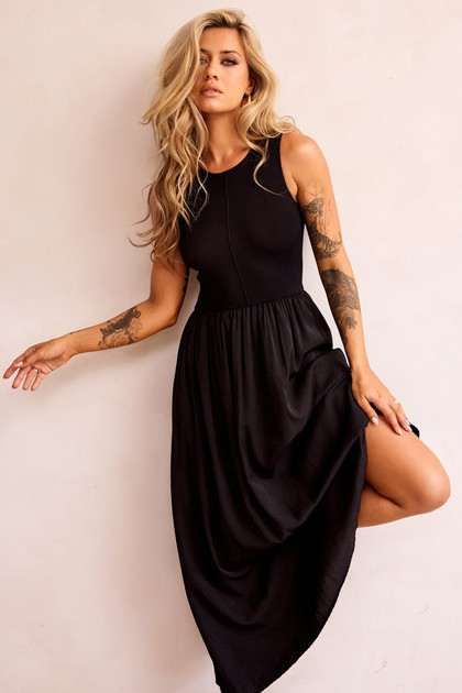 Just Looking Maxi Dress - Black | Sage and Paige AUS.