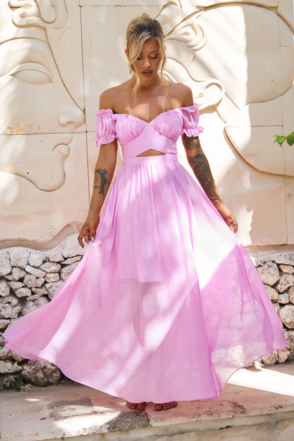 Perfect Storm Maxi Dress - Pink | Sage and Paige AUS. Perfect Storm Maxi Dress - Pink | Sage and Paige AUS.