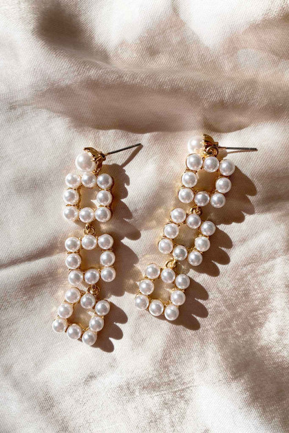 Pearl Eternity Pave Drop Earrings Pearl Eternity Pave Drop Earrings