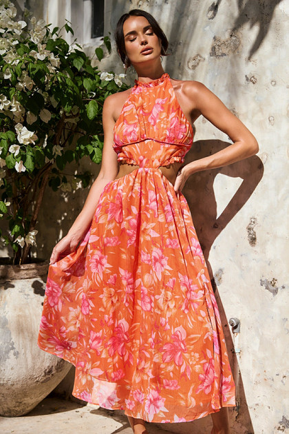 Emery Maxi Dress - Orange | Sage and Paige AUS. Emery Maxi Dress - Orange | Sage and Paige AUS.
