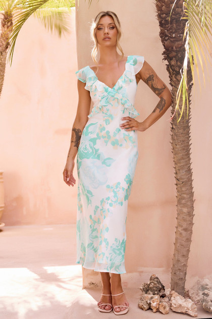 Dazzling Dreams Midi Dress - Mint | Sage and Paige AUS.