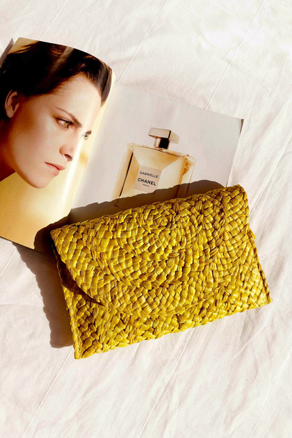 Bali Golden Clutch Bag - Yellow | Sage and Paige AUS.