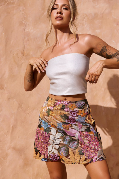 Cabo Mini Skirt - Black Multi | Sage and Paige AUS.