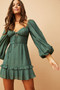 Xena Mini Dress - Forest Green | Sage and Paige AUS.