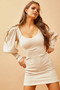 Kenny Mini Dress - Beige | Sage and Paige AUS.