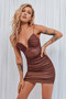 Call Up Mini Dress - Chocolate | Sage and Paige AUS.