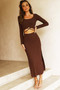 One in a Million Midi Dress - Chocolate | Sage and Paige AUS.