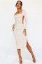 Slow it Down Midi Dress - Beige | Sage and Paige AUS.