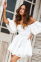 Heavenly Lace Mini Dress - White | Sage and Paige AUS.