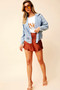 Reclaim Your Power Denim Jacket - Washed Blue | Sage and Paige AUS.