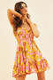 Cherry Blossom Mini Dress - Mustard | Sage and Paige AUS.