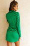 Evelyn Satin Dress - Green | Sage and Paige AUS.