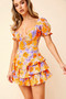 Korina Mini Dress - Orange | Sage and Paige AUS.