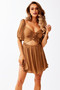 Holding On Mini Dress - Tan | Sage and Paige AUS.