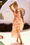 Gold Dust Midi Dress - Orange | Sage and Paige AUS.