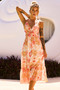 Gold Dust Midi Dress - Orange | Sage and Paige AUS.