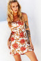 Charlotte Satin Mini Dress - Beige | Sage and Paige AUS.