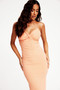 Juna Midi Dress - Peach | Sage and Paige AUS.