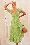 Crushing Midi Dress - Green | Sage and Paige AUS.