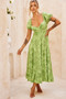 Crushing Midi Dress - Green | Sage and Paige AUS.
