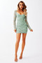 On Repeat Mini Dress - Sage | Sage and Paige AUS.