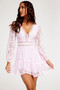 Misha Lace Mini Dress - Pink | Sage and Paige AUS.