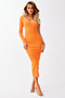 Villa Knit Midi Dress - Orange | Sage and Paige AUS.