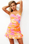 Sunday Island Mini Dress - Coral Multi | Sage and Paige AUS.